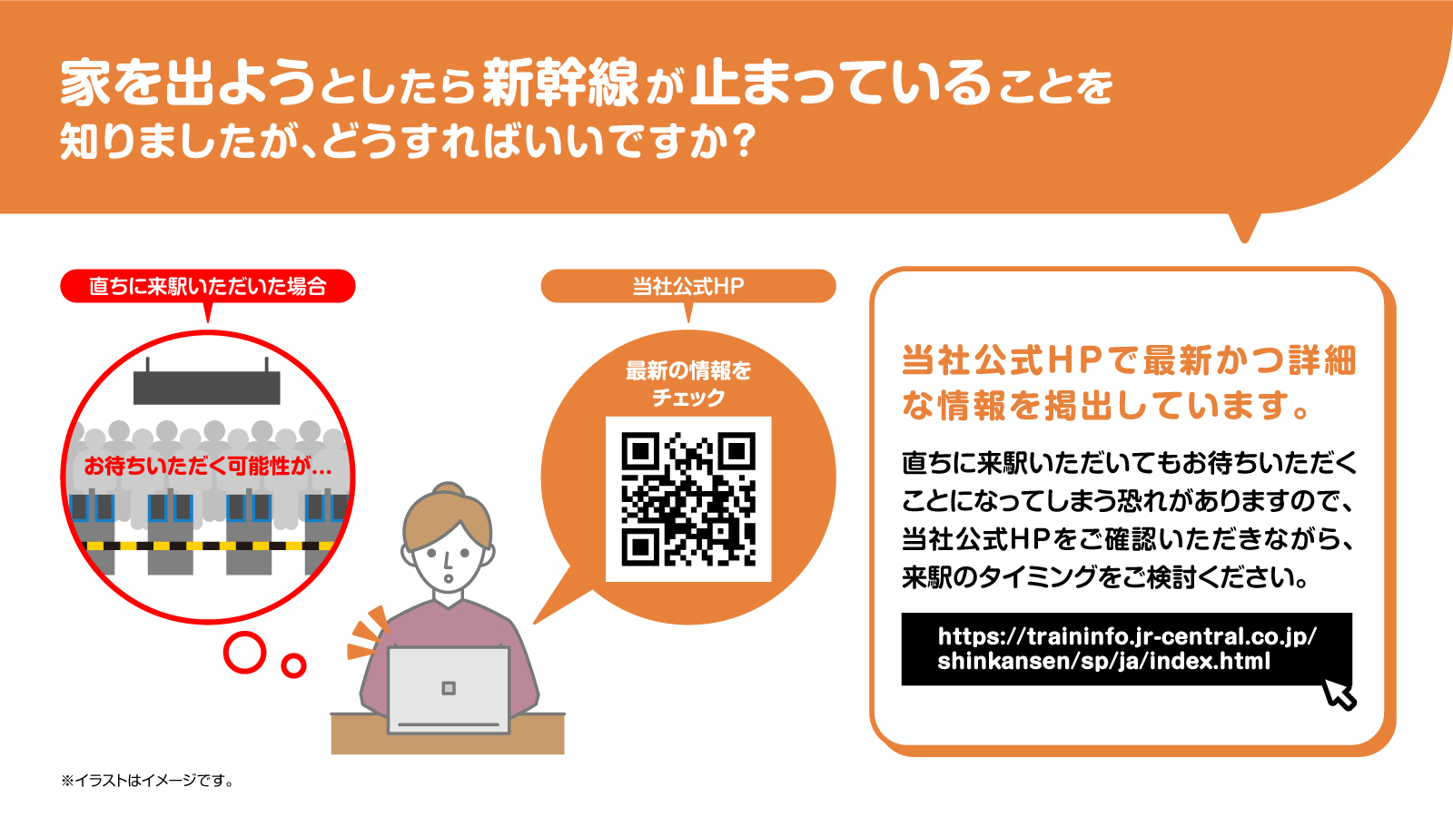 駅に行く前に東海道新幹線の運行が止まっていることを知りました。どの 